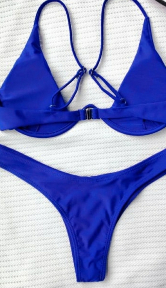 Sexy Plunging 2 piece Bikini High cut Leg Bikini - Picture 9 of 13